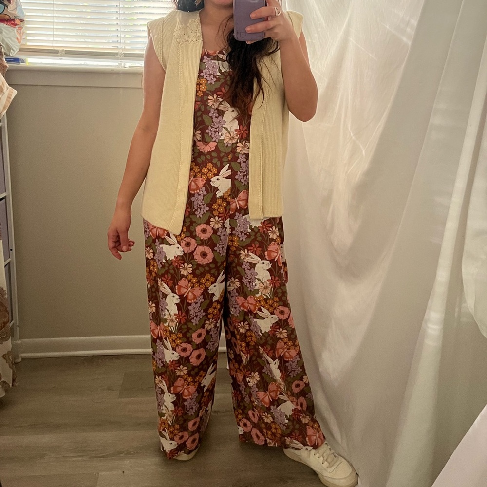 Princess Highway brand jumpsuit with spring and bunny theme